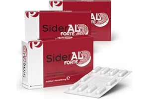 SiderAL® Forte Integratore alimentare a base di Ferro Sucrosomiale® (30 mg), No Gusto metallico, Alta Tolerabilità, Alto assorbimento, No Glutine, No lattosio, 3 conf x 20 Capsule, Pharmanutra