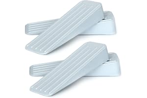 Mario10 Door Wedge Rubber Door Stops Indoor Outdoor Anti Skid Rubber Door Stoppers for Floor Multi-Surface Rubber Door Wedges Heavy Duty Door Holders to Stay Open - 4-Pack (Grey)