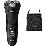 Philips Shaver Serie 3000, Rasoio Elettrico Wet & Dry e Rifinitore a Scomparsa con Astuccio da Viaggio (modello S3233/52)