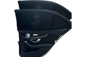 PAWARSO Samochodowe markizy przeciwsłoneczne, 2 Sztuk Samochodów Ochrony Słońca Ścianki Samochodowe Okno Boczne, Zablokuj Promienie UV Anty-komar i Pyłoszczelna Chroni Dzieci i Zwierzęta