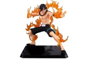 Gujey One Piece Figurines, Portgas·D· Ace, Figurines Pirate Nautiques King Cake Topper Bureaue Voiture Décoration, Anniversaire Cake Topper Convient 16CM