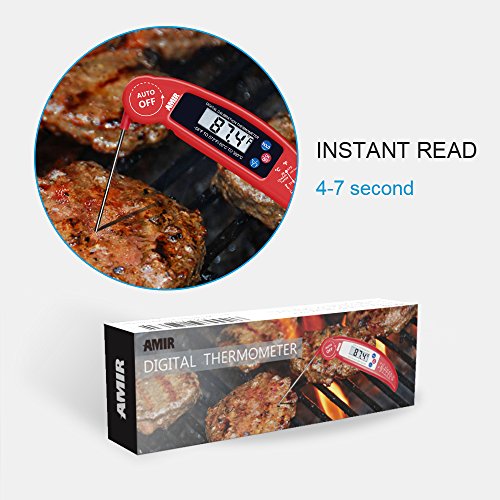 Amir Küchenthermometer, Digital LCD Haushaltsthermometer küchen Einstichthermometer für Kochen Küche Lebensmittel Fleisch BBQ Jam Wein Steak Candy - 7