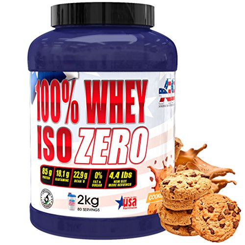 American Suplement - Proteína en polvo, 100% Whey Iso Zero protein - 2kg - Cookies