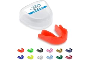 ‎GAME GUARD GAME GUARD – Hockey-Mundschutz für Kinder im Alter von 8, 9, 10, 11, 12, 13 Jahren. Zahnschutz für Boxen, Rugby, Fußball, Kampfsport, Kickboxen, Karate, Taekwondo [Rot– 1 Stück]