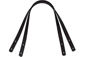 besbomig 2 Pezzi Manici per Borsa Tinta Unita Rivetto Tracolla di Ricambio in PU 60CM Accessori per Borsa a Mano Borsetta Portafoglio,Nero