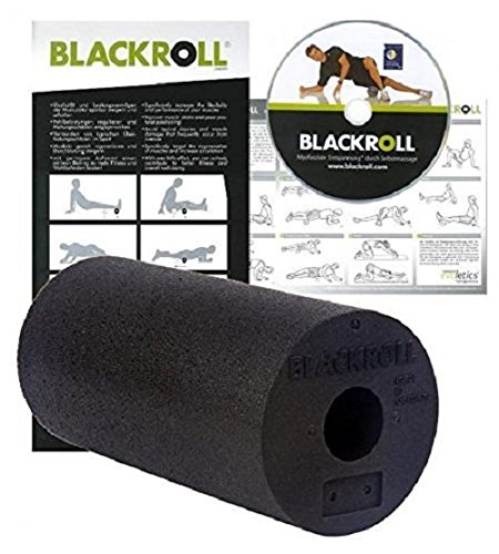 BLACKROLL 4.-teiliges TOP-SET bestehend aus Faszienrolle Standard Schwarz, Mini Schwarz, Ball 8 cm, DuoBall 8 cm inkl. DVD und Übungsanleitung