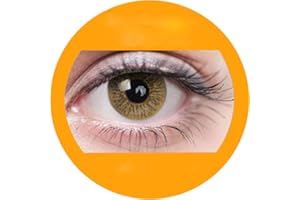 LALIA Hazel: Farbige Jahres Kontaktlinsen ohne Stärke mit Aufbewahrungsbox braun blau grün grau weich als 2er Pack (2 Stück) angenehm zu tragen, perfekt für helle und dunkle Augen