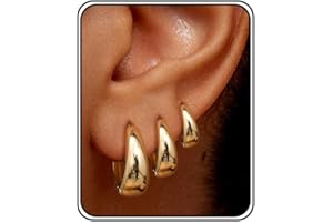 Chriscoco Pendientes Aro Plata Mujer Pendientes Oro 14K Chapado Aros Dorados Mujer Hipoalergénicos Ligeros Pendiente de Aro Huggie