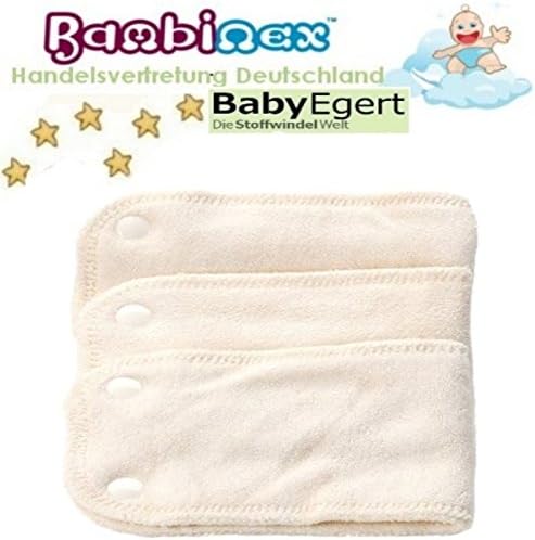 Bambinex * * PACK OF 3 BAMBOO Nappy Liners/Pads/Booster – Fit In Any Cloth/Muslin Nappy, Prefolds AIO, Strickbindewindeln etc