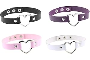 LEEQBCR Liuxn Vintage Kragen Halsketten Halsband Set im Herz, 4 Stück