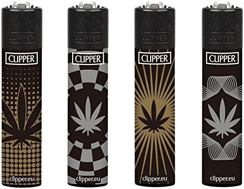 Set of 4 Clipper Lighters Series Skull Pattern from Collection Limited Edition
