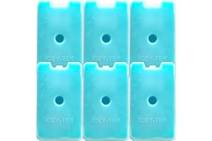 ICEY-TEK THE NEXT GENERATION Pack Of 6 Icey-Tek SMALL Gel Ice Packs. For Cool Boxes, Cooler Bags, Commercial, Fishing & Catering. Five Star Rated Company & Products.