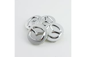 BAONITOU 4 Stück Radnabenkappen für Mazda 3 56mm, Auto Zubehör für Radnaben Felgenkappen Nabenkappen Logo Radnabenabdeckung Nabendeckel