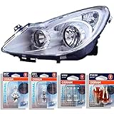 Halogenscheinwerfer links Scheinwerfer links Corsa D Bj. 06-10 3/5-Türig chrom Valeo H7+H1