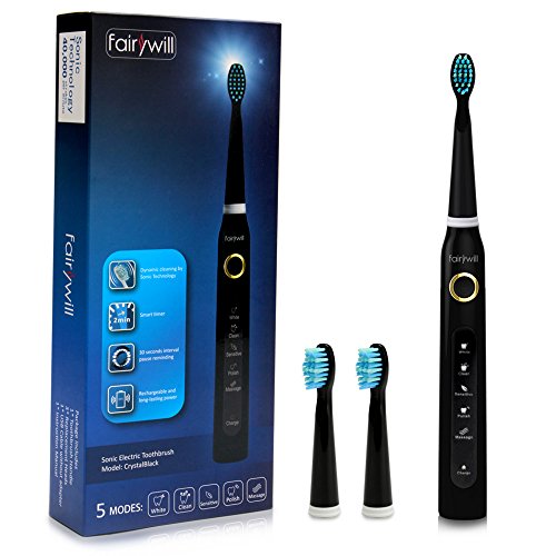 Cepillo de dientes eléctricos Limpiar los dientes como dentista,recargable en 4 horas Carga para un uso mínimo de 30 días...