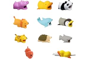 ‎WEDDHUIS WeddHuis 10 Pcs Silikon Cable Protector Kabelschutz Tiere, Ladekabel Schutz, Kabelbruch Schutz, Kabel Knickschutz, Verhindert Bruch Kabel, Geeignet für die meisten Handy Datenleitungen
