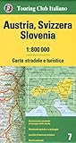 Austria, Svizzera, Slovenia 1:800.000. Carta stradale e turistica