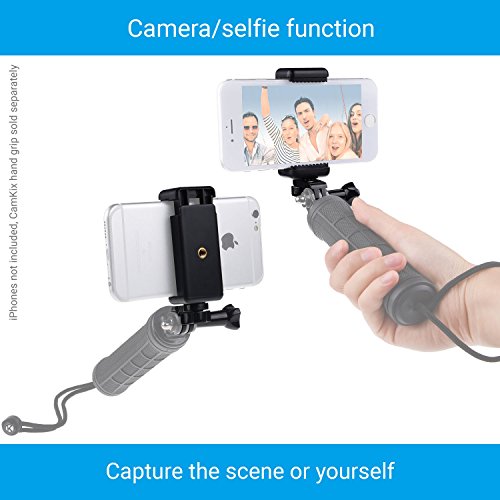 Doppio Supporto per GoPro Hero, Porta Telefono Universale e Adattatore Treppiede - Registra video con 2 Angoli Camera Diversi Contemporaneamente - Utilizzare lo smartphone come un mirino e Controller per il tuo GoPro