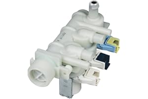 EUROPART Magnetventil Einlaufventil Füllventil Ventil 3fach 90° 10mm+11,5mmØ Wasch-Trockner Alternativ Indesit Ariston Hotpoint Scholtes C00110331 Whirlpool Bauknecht 482000022812 Privileg Novamatic
