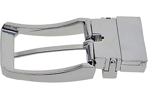 Paowsietiviity Fibbia per cintura in metallo, reversibile, ricambio per cinture da 3,5 cm