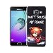 Produktbild König-Shop Handy Hülle für Samsung Galaxy A3 2016 Cover Case Schutz Tasche Motiv Slim Bumper TPU + 9H Panzerglas Motiv Schriftzug Bär mit Kettensäge