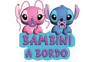 FFRAME Adesivo bambino a bordo, 2 simpatiche creature bambini a bordo; facile da attaccare in vinile, bambini a bordo, adesivo per auto, adesivo per auto