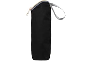 MANYO. Manyo Chauffe Biberon de Voyage, Sacs d'isolation de Bouteille Lait- Polyester, Sacs Isotherme Bouteille Pochette Portable pour Poussette Voiture - 2,76 × 9,84 in (Noir)