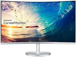 Samsung C27F591F 68,6 cm (27 Zoll) Monitor (HDMI, 4ms Reaktionszeit, 1920 x 1080 Pixel) silber/weiß