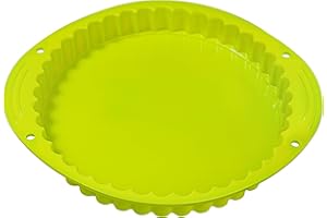 webake Stampo Crostata 24cm Teglia Crostata in Silicone Professional Antiaderente Stampini per Crostatine per Torte Torta di Pane Pancakes Pizza (Verde)