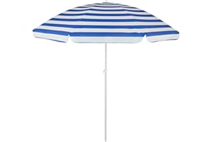 SA Products 1.8m Sun Parasol - Outdoor Umbrella with Tilt Function, UV Protection Cloth - Lightweight & Portable Sunshade for Garden, Pool Area, Beach, Patio, Backyard - Powder-Coated Aluminium Canopy