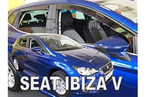 Car Lux AR01550 - Derivabrisas Deflectores de Aire Cortavientos de Ventanillas Delanteros y Traseros para Ibiza 6F Desde 2017-