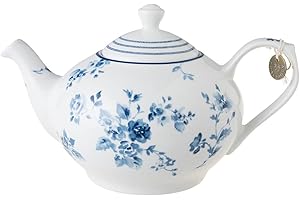 Laura Ashley Blueprint Collectables China Rose Théière en porcelaine 1,6 l