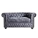 Produktbild Chesterfield Design 2ER Sofa"Manchester" | 150x70x90 cm, Antik Grau | Zweisitzer