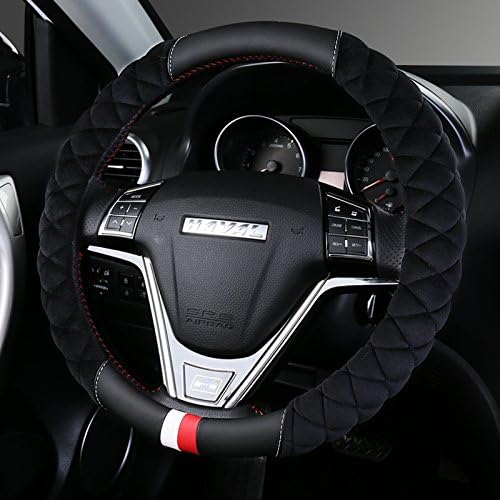 Car steering wheel for winter short plush for the Great Wall hover H1 H2 H5 H6 Harvard H6 C30 M4,A - Black - Black