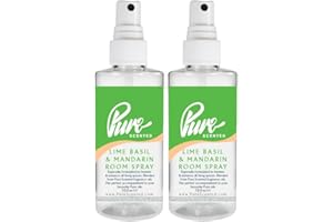 "Pure Scented 200ml Room & Fabric Sprays 2 x 100ml Suitable For Home, Car, Caravan, Work, Gym Bags, Odour Eliminators (2 x 100ml, Lime Basil & Mandarin)"