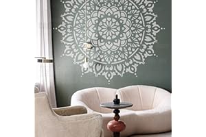 壁涂鸥 BACKGROUNDTURNOVER 150cm Huge Giant Mandala Ceiling Indian Arabic Ethnic Round Stencil Stencil Per Decorare Piastrelle Per Dipingere Grandi Muri Mandala Modelli Grandi Modelli Di Nicchia Per Mobili Da Parete