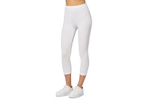 Merry Style Leggins Deportivos para Mujer Pantalones Piratas Suaves Elásticos Leggings de Algodón 3/4 Mallas de Mujer Confortables MS10-199