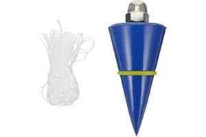 Veemoon Builder Plumb Bob and Line Set, Vertical Plumb Bob Hanging Steel Building Tool - 300g with 12M Line - Use for Wallpaper Building Measuring Random Color