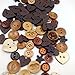 Magideal Mixed Color Wooden Buttons Sewing Kids Scrapbooking DIY Craft Coffee RS.345.00