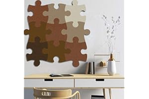 MCLEULLA Felt Memo Bulletin Board for Walls, 9 pcs Cork Board Tiles Wall Stickers, Jigsaw Puzzle Shape Pin Eva Boards Self Adhesive to Keep Photos Display Board Pads Pictures Poster Goals Notes Decorative