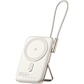 Juo Magsafe Powerbank 20W Built-in Type-C Wired Portable Fast Charger White with 10000mAh Stand
