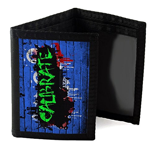 Preisvergleich Produktbild Graffiti 10022, Calibrate, Designer Schwarz Unisex Nylon Geldbörse Kreditkarte Holder Ripper Portemonnaie Geldbeutel mit Farbig Design.
