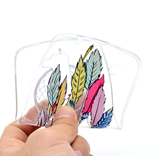 Funda para LG K8 XiDe Carcasa Ultra Delgado Ligero Funda Flexible Suave de Silicona TPU Carcasa Transparente Claro Funda Anti Rasgu  os Antichoque Carcasa Antideslizante Antipolvo Patr  n de Dise  o   nico para LG K8 - Atrapasue  os