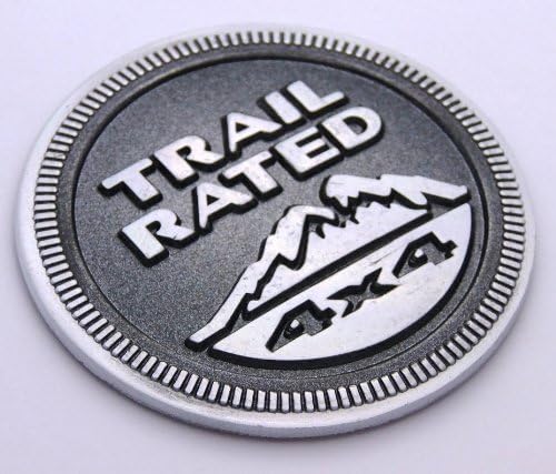 Yoaoo-oemÃ?® Auto 1pcs Gray for Jeep Trail Rated 4x4 Nameplate Emblem Wrangler Grand Cherokee Liberty Badge Sticky Back Logo Trailhawk 2015 by WGrummble