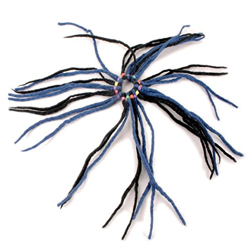 Preisvergleich Produktbild Vishes - Alternative Bekleidung - Langes Filz Haargummi XXL (20 cm, schwarz-dunkelblau)