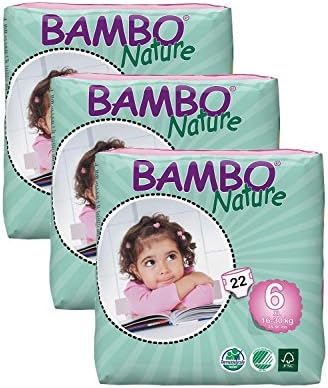 Pack of 3 Bambo XL Nappies (Size 6) 66 Nappies