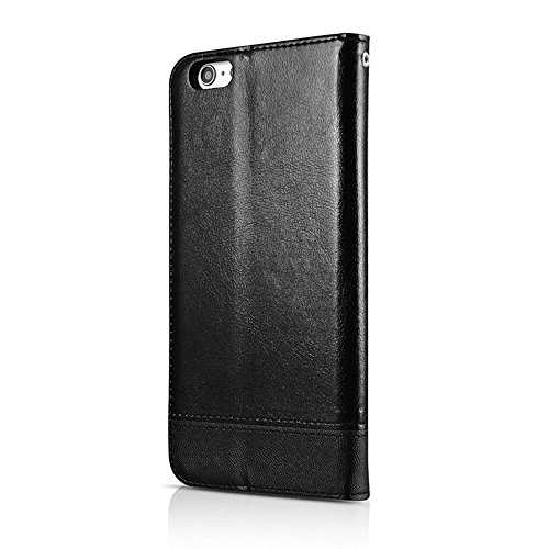 iPhone SE Hülle, iPhone 5 / 5s Schutzhülle Leder Hülle, Alfort 2 in 1 Flip Fashion Design Dual Use Falten Premium PU Leder Tasche Case Cover Flip Mappen Kasten Abdeckung für Apple iPhone SE / 5 / 5s 4″ Smartphone Funktion Standfunktion Unterstützte Telefone und Handy am seil Automatisches Schließen ( Schwarz ) + Alfort Schwarz Stylus Pen - 8