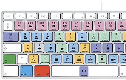 Apple Final Cut Pro X Keyboard Stickers | Mac | QWERTY UK, US | Special for Apple Keyboards. Glare-free vinyl stickers.