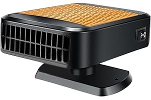 Natwo Portable Car Heater & Defroster – 12V Heater for Car,200W Fast Heating/Cooling Fan with 360° Rotatable Base Car Heaters for Vehicle,Plug In Windshield Defogger for Car, Truck, SUV