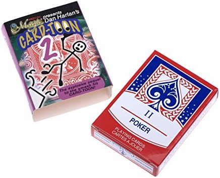 Dophee 1Set Magic prop Trick Deck Pack Bar Playing Card Toon Mental Animation Prediction